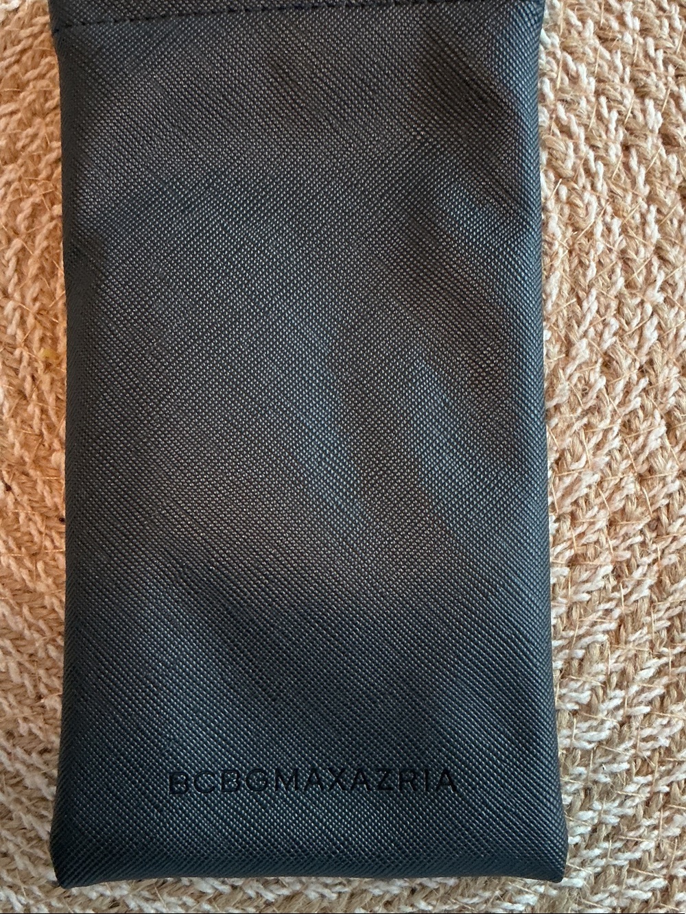 BCBGMaxAzria Black Textured Sunglasses Pouch